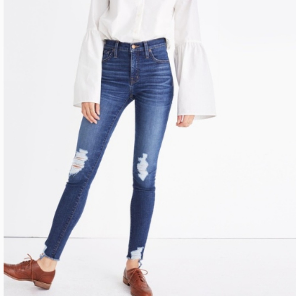 Madewell 9” High-Rise Skinny Jeans Destructed 24